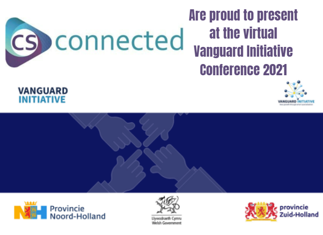 CSconnected's tweet photo. #CSconnected are proud to be part of the Vanguard Initiative Regional Conference, opened this morning by the Rt Hon Mark Drakeford MS First Minister of Wales and hosted by Provincie Noord-HollandL, Llywodraeth Cymru / Welsh Government &amp; Provincie Zuid-Holland. https://t.co/xhszfoEoQD