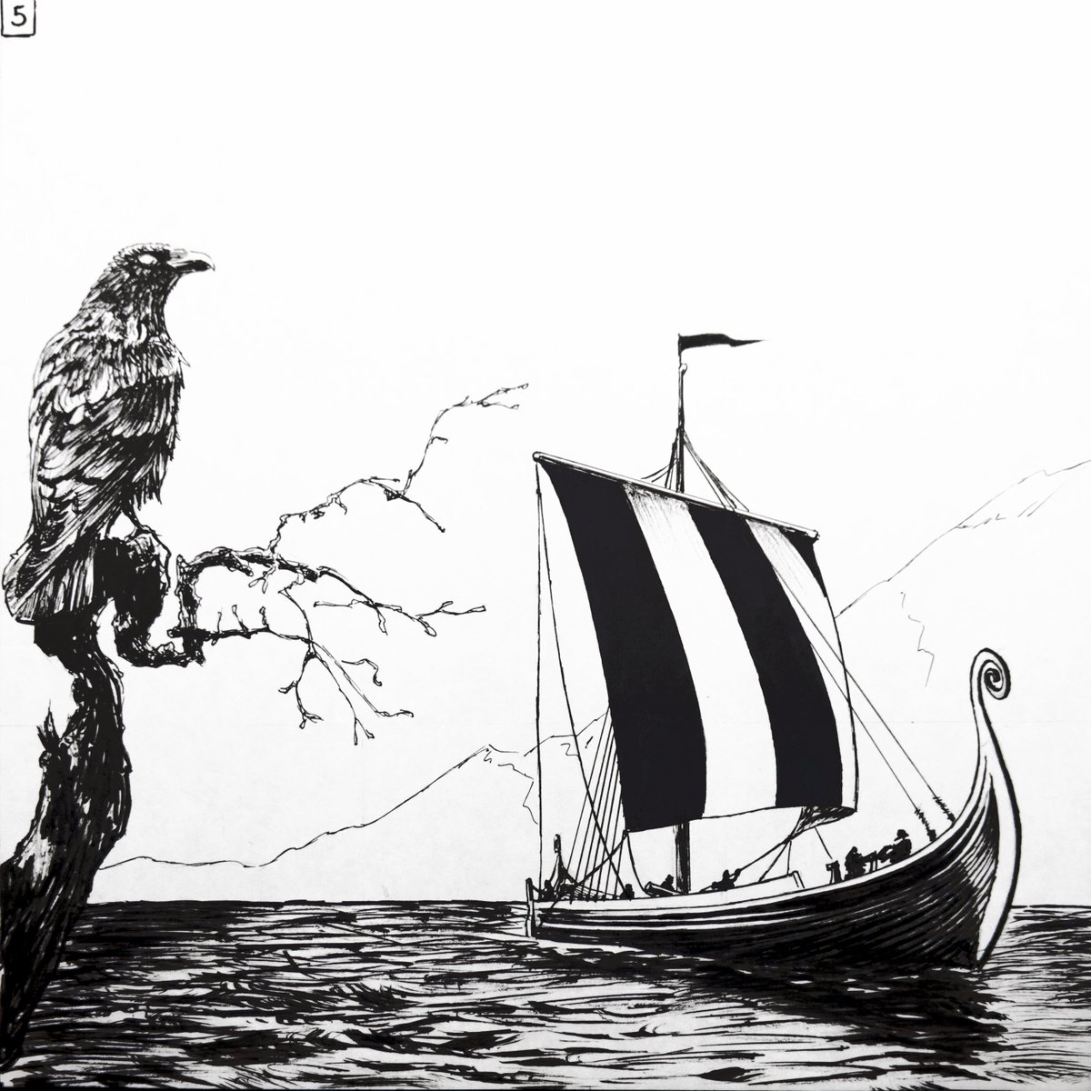 5. RAVEN #inktober2021 #inktober