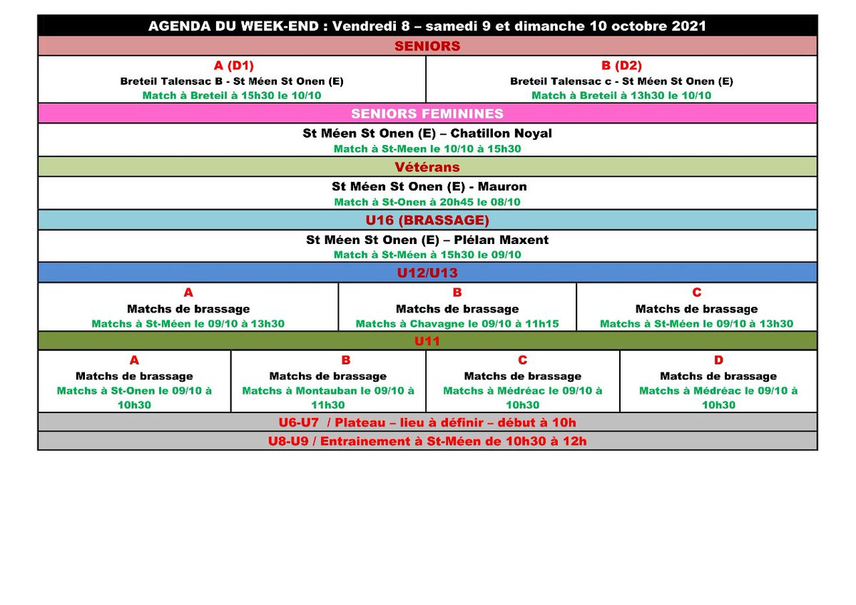 ussmso's tweet image. [AGENDA]

📆 Retrouvez ci-dessous le planning des matchs du week-end pour toutes nos équipes 

👇