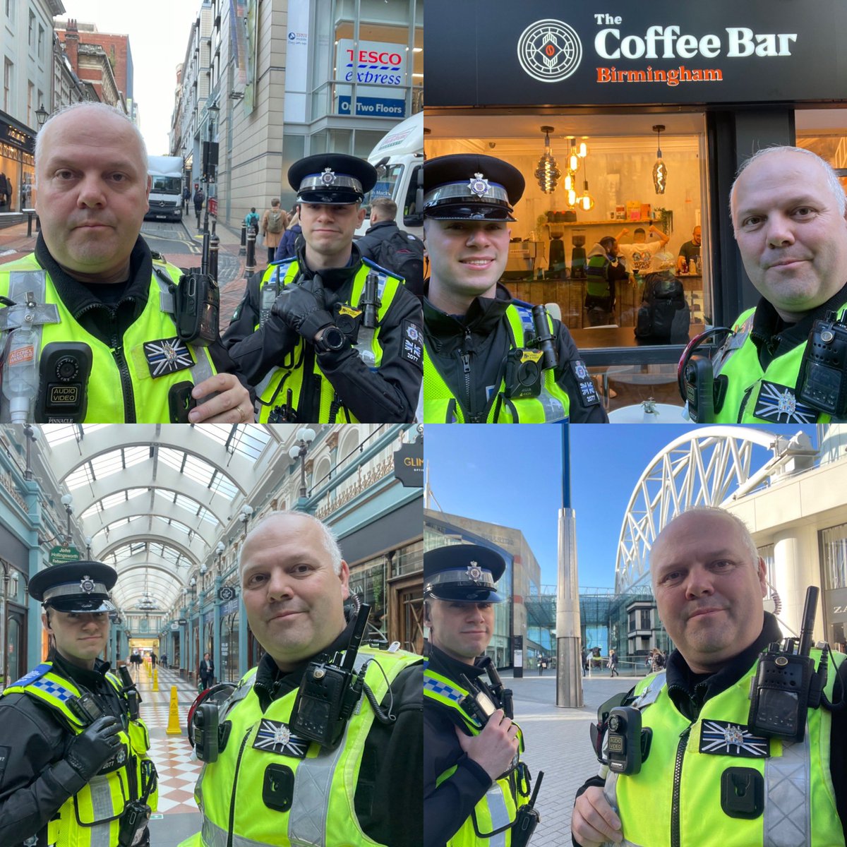 Some joint hi vis patrols throughout @RetailBID patch today with our colleagues @BTPBhm ensuring a nice warm welcome to the business and visitors #oneteam #partnerships #safecleanandgreen #safercities