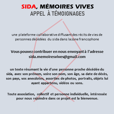 SidaMemVives's tweet photo. Pr la journée de la disance (parler libremt de sa séropositivité), @LesActupienNEs @AcademieGayLesb et Les Ami.e.s du Patchwork des Noms lancent "Sida, Mémoires vives", plateforme collaborative diffusant des récits de vies de personnes décédées du VIH/sida ds la zone francophone https://t.co/Kk6J9b7Ohv
