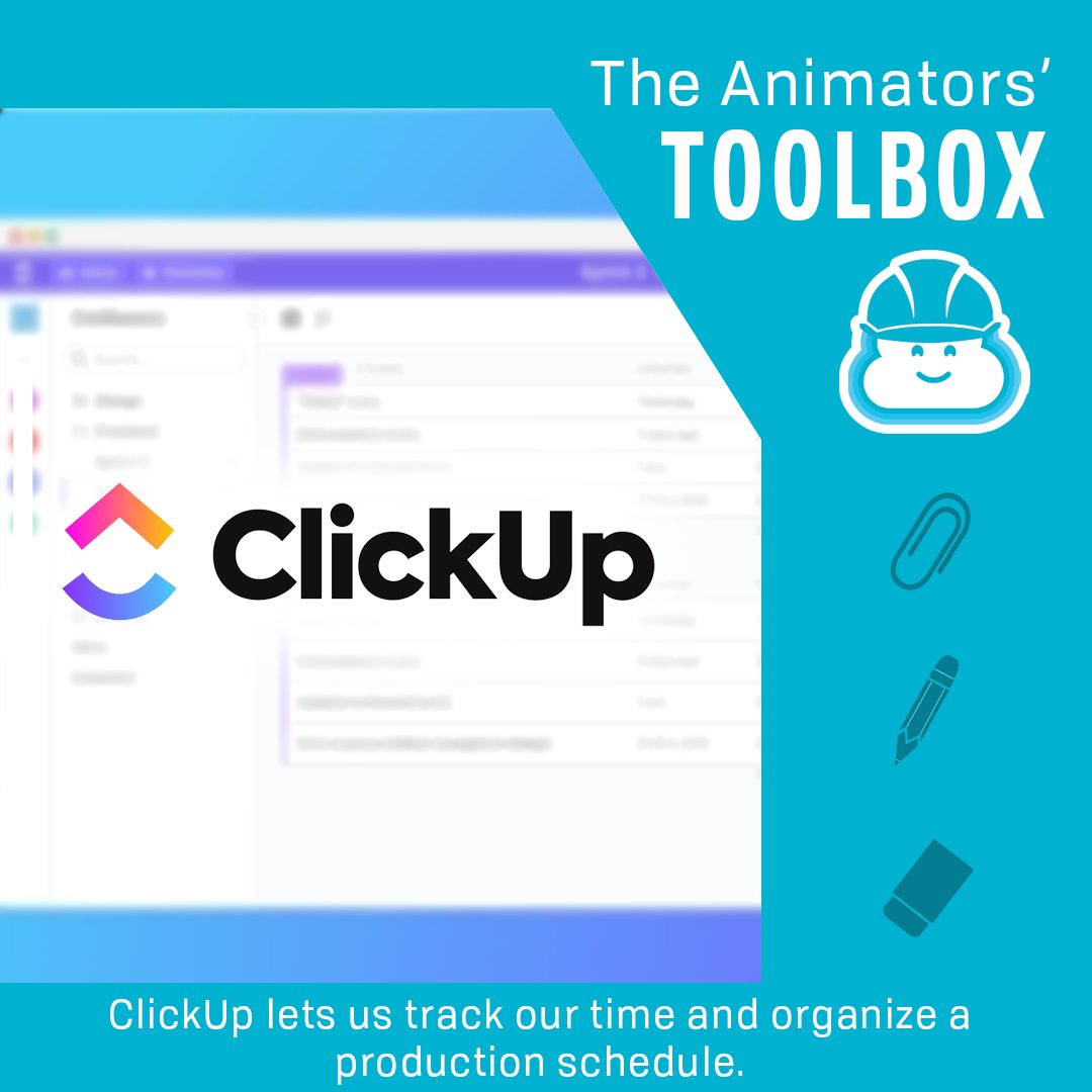 SL_Animation's tweet image. Having a mid week slump? Let’s dive into the #AnimatorsToolBox Running a project smoothly can be a challenge with the team WFH &amp;amp; in the office that’s why we use ClickUp to track our time and organize a production schedule. 
#animation #2d #2danimation #animationproduction