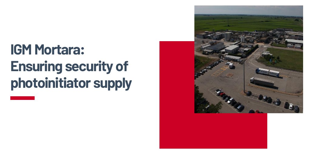 igmresins's tweet photo. IGM Resins to ensure continued security of photoinitiator supply to the UV industry through its Mortara production site in Italy.
Read Press Release on our website:
https://t.co/Arh7tKzxaK
#photoinitiators #energycuring https://t.co/hwLjVnoq3Z