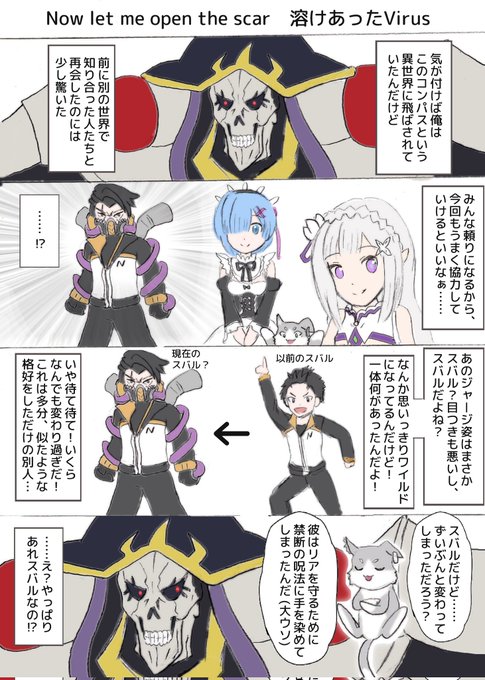 #コンパス #コンパスお絵描き
四コマ!コンパス世界に来たばかりでコラボ衣装のことをご存知なかったアインズ様! 