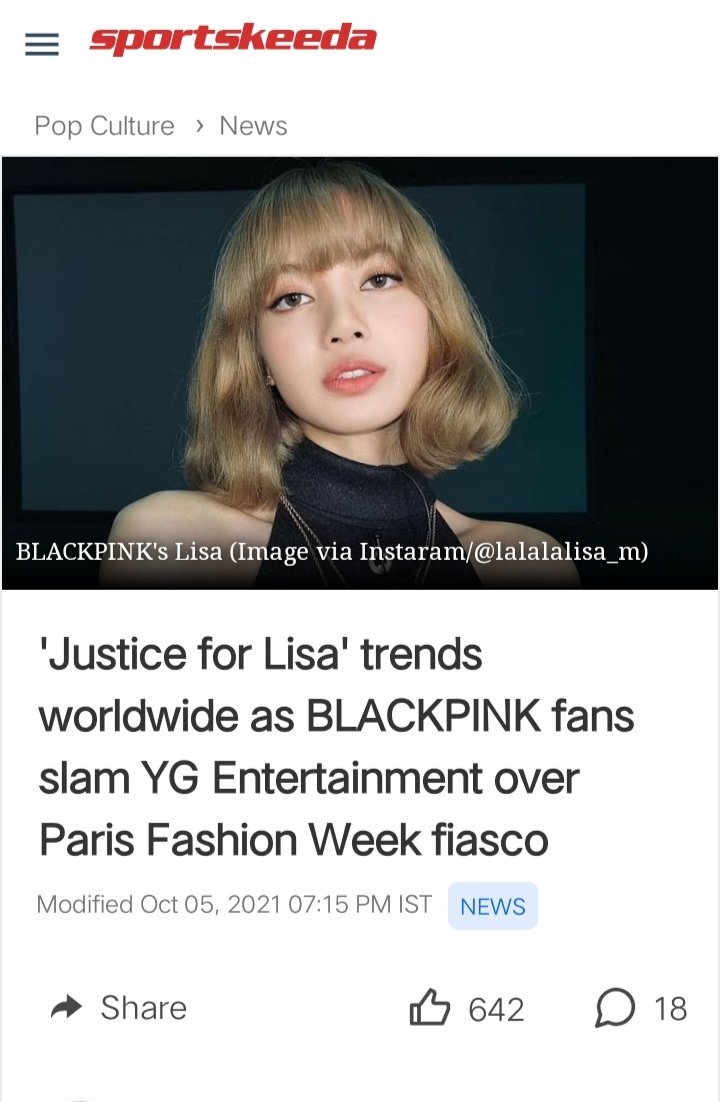s1zqmai's tweet photo. No Lisa, no money, no fame. Lisa is very famous and makes YG even more famous because she is in YG but YG treats her badly. So bad.

JUSTICE FOR LISA
#YGLetLisadoHerWork https://t.co/XtCeYlCZQA