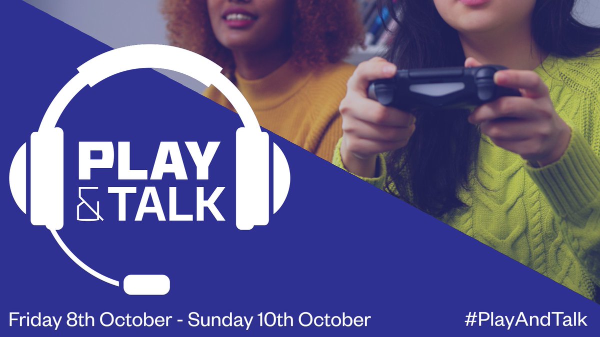 uk_ie's tweet photo. This #PlayAndTalk weekend is taking place between Friday 8th October and Sunday 10th October and weโre encouraging you to play your favourite online game with friends to have a chat.
Find out more about how to get involved: https://t.co/C6UgQWX7KR https://t.co/rdMyGRopqz