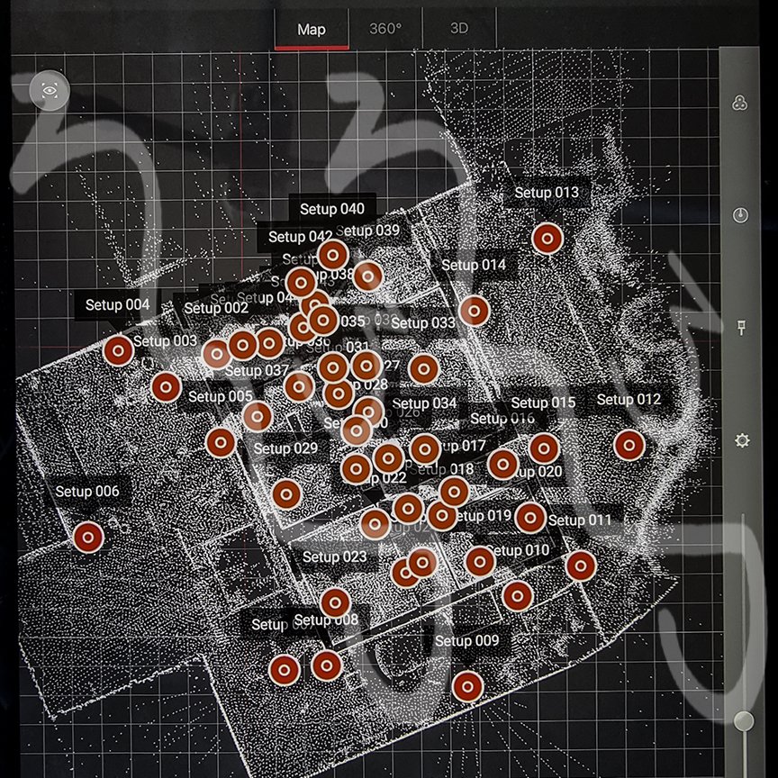 Cyclone on the tablet or phone when using the RTC360 is fairly smooth on smaller jobs.  The VIS registration is usually pretty good in Cyclone Register 360 then imported to Cyclone Core for final registration &amp; QC.   #RTC360 #VIS #IpadPro #Apple #Android #Cyclone #BuildingSurvey