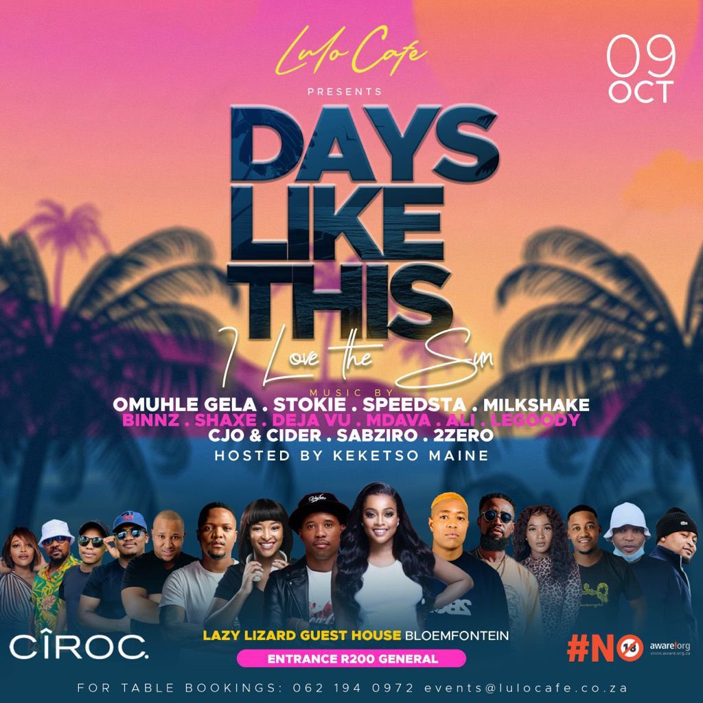 browniejigar_'s tweet photo. @LuloCafe got us set this weekend, make sure you don’t miss this one 
#DaysLikeThis https://t.co/fFyywCqavp