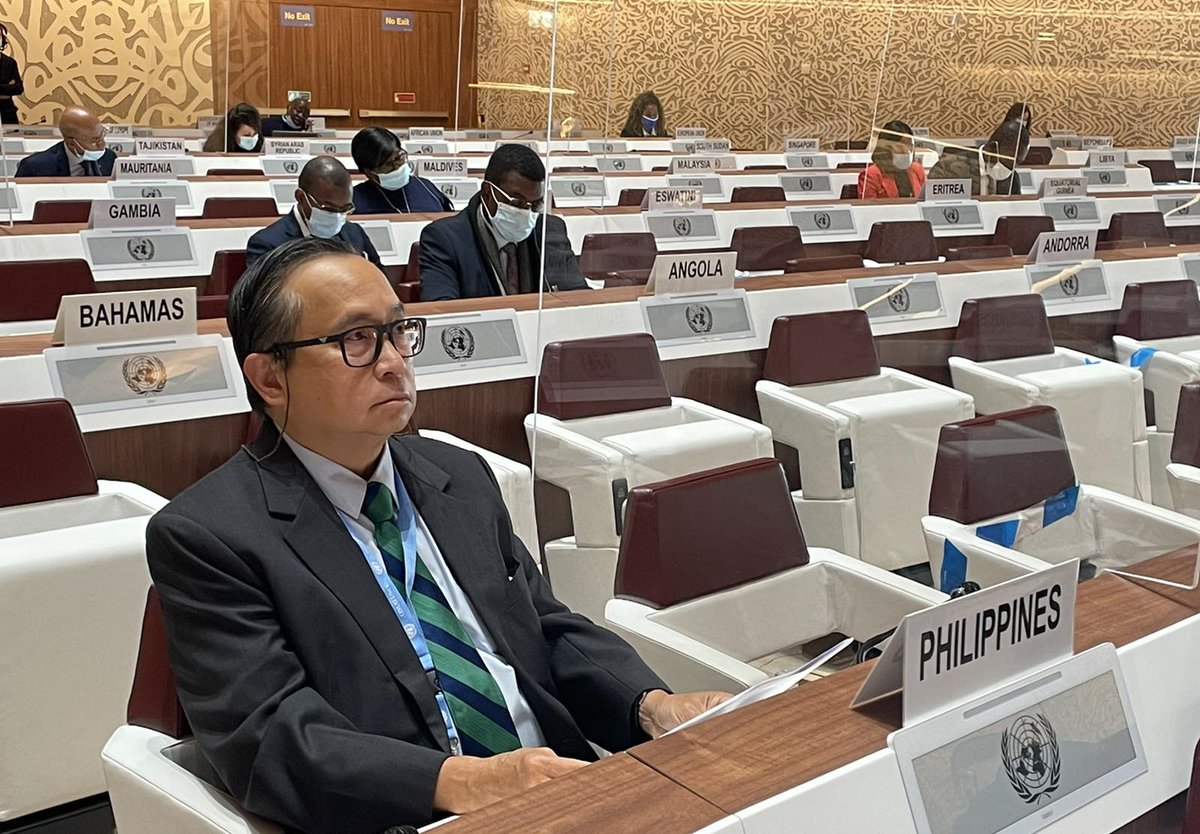 PHinGeneva's tweet photo. For 🇵🇭 , #ClimateAction should be mainstreamed in UN talk & action @ #UNHCR #ExCom72. #ClimateChange drives waves of internal/cross-border displacement. Delay in collective action ➡️➡️ grave consequences & avoidable human suffering. @DDisplacement #COP26 @DOJPH @CCCPHL @DFAPHL https://t.co/syTlvZoK6n