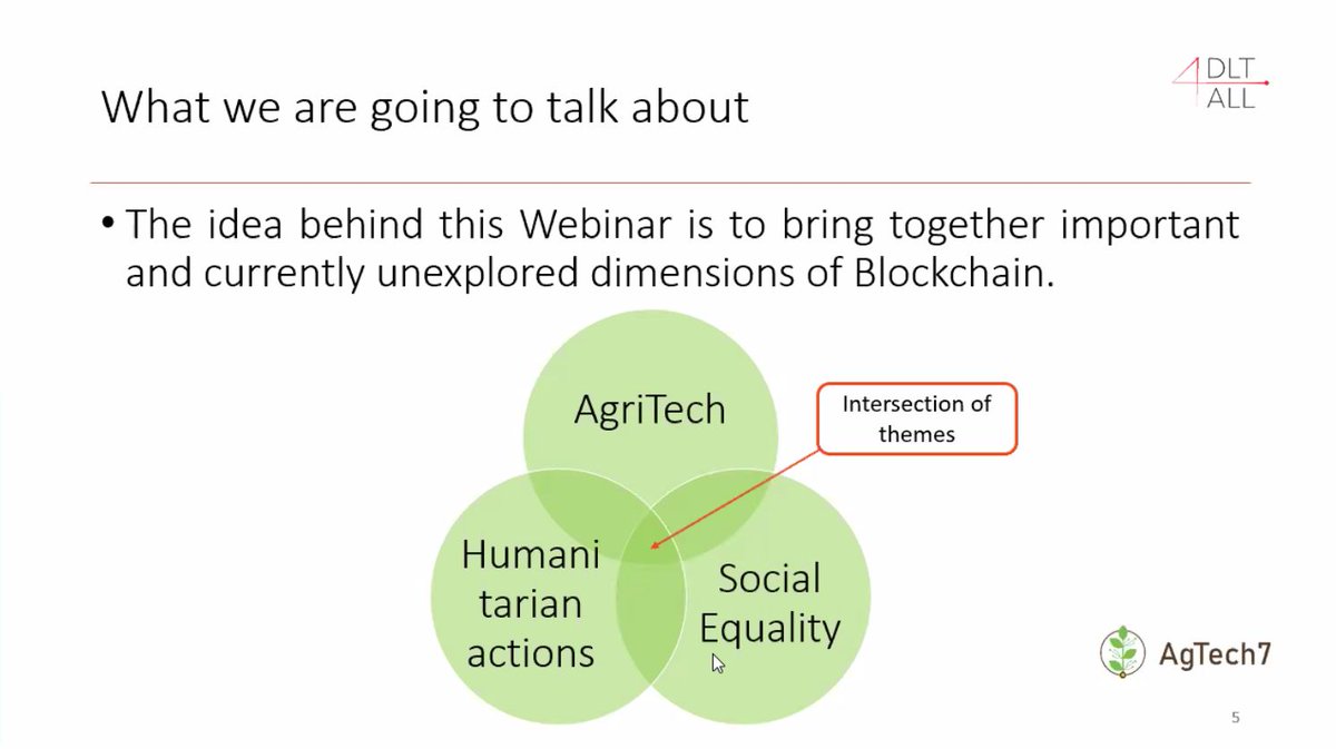 EN train de suivre le webinar "Blockchain For Social Good" organisé par @AgTech7
 &amp; DLT4All Community 
us06web.zoom.us/webinar/regist…

#AgTech7 #DLT4All #BlockChain #ErasmusPlus #Decentralization