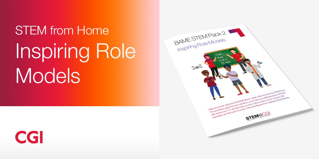 CGI_UKNEWS's tweet photo. We are delighted to release the second of two #BAME #STEMfromHome packs on Inspiring role models. Introduce students to a career in #technology and let them be inspired by pioneers from different #STEM fields! https://t.co/ndKhXuUbLK #ExperienceCGI https://t.co/oMwGJOzSFp