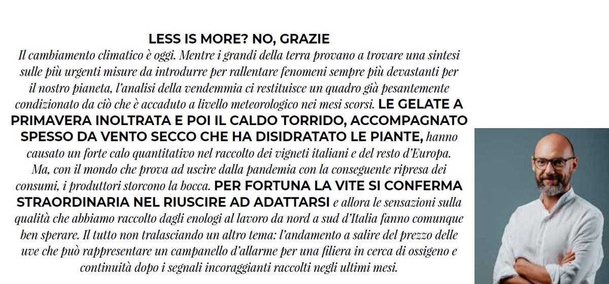 Nel numero 122 di ottobre de <a href="/IGrandiVini/">IGrandiVini</a> parliamo di vendemmia, trend export, stoytelling, comunicazione digitale, sostenibilità, agricoltura 5.0, nuove forme di ristorazione e molto altro ancora. <a href="/chefstabile/">marco stabile</a> @MonicaLarner  #italianwines