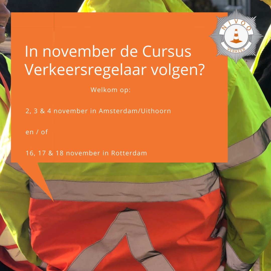 Medewerkers opleiden tot verkeersregelaar? Van harte welkom! Neem contact op via verkeer@nivoo.nl of (0346) 21 74 25.

#cursus #verkeersregelaar #Amsterdam #Uithoorn #Rotterdam