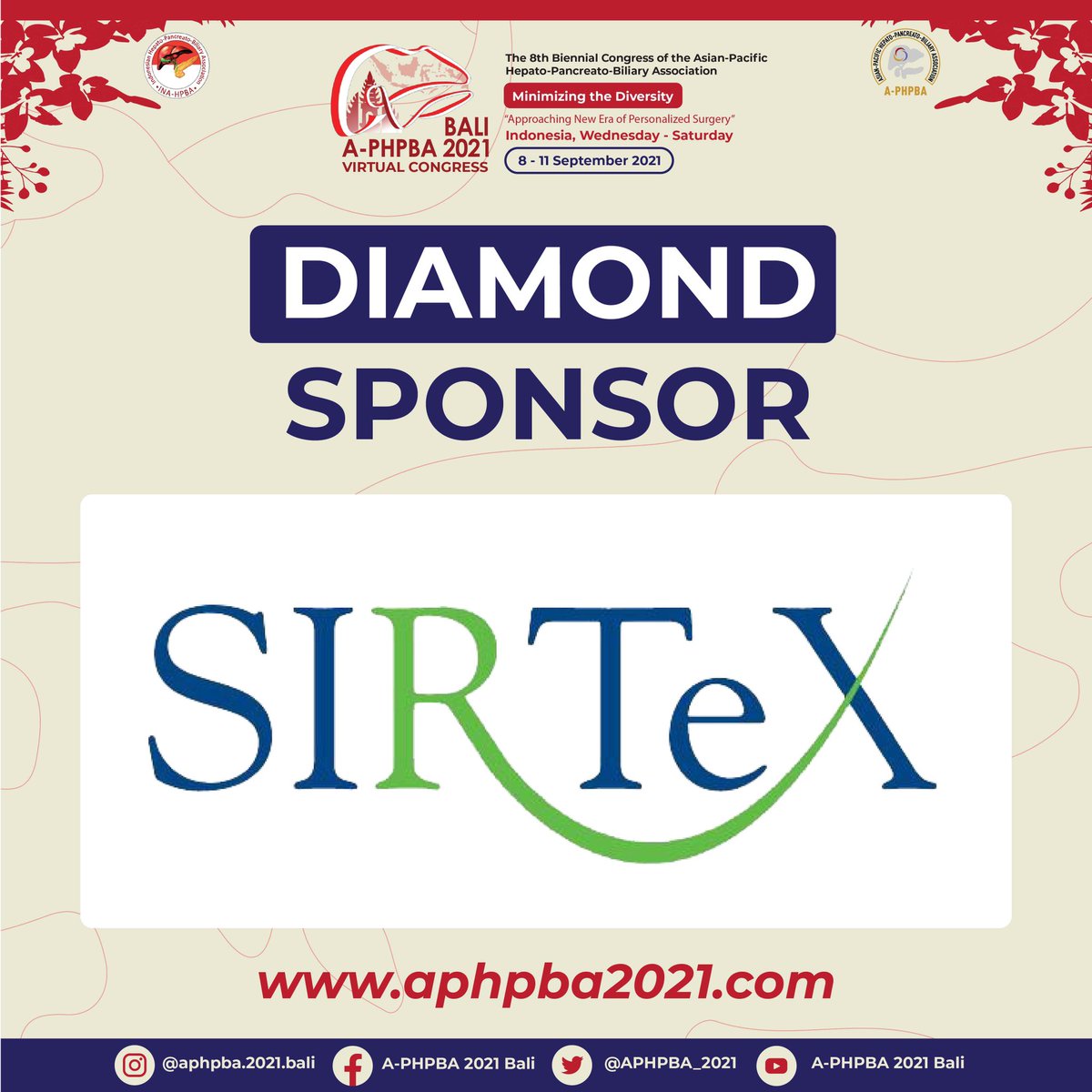 APHPBA_2021's tweet photo. A-PHPBA 2021 Bali - Virtual Congress is officially finished.

We would like to say huge THANK YOU for our DIAMOND SPONSORS :

- Johnson &amp; Johnson (Ethicon) @JNJCares 
- Medtronic @Medtronic 
- Sirtex @SirtexMedical 
- Olympus @OlympusMedEMEA 

See you in 2023!

#APHPBA2021 https://t.co/rtFe4D9QE7