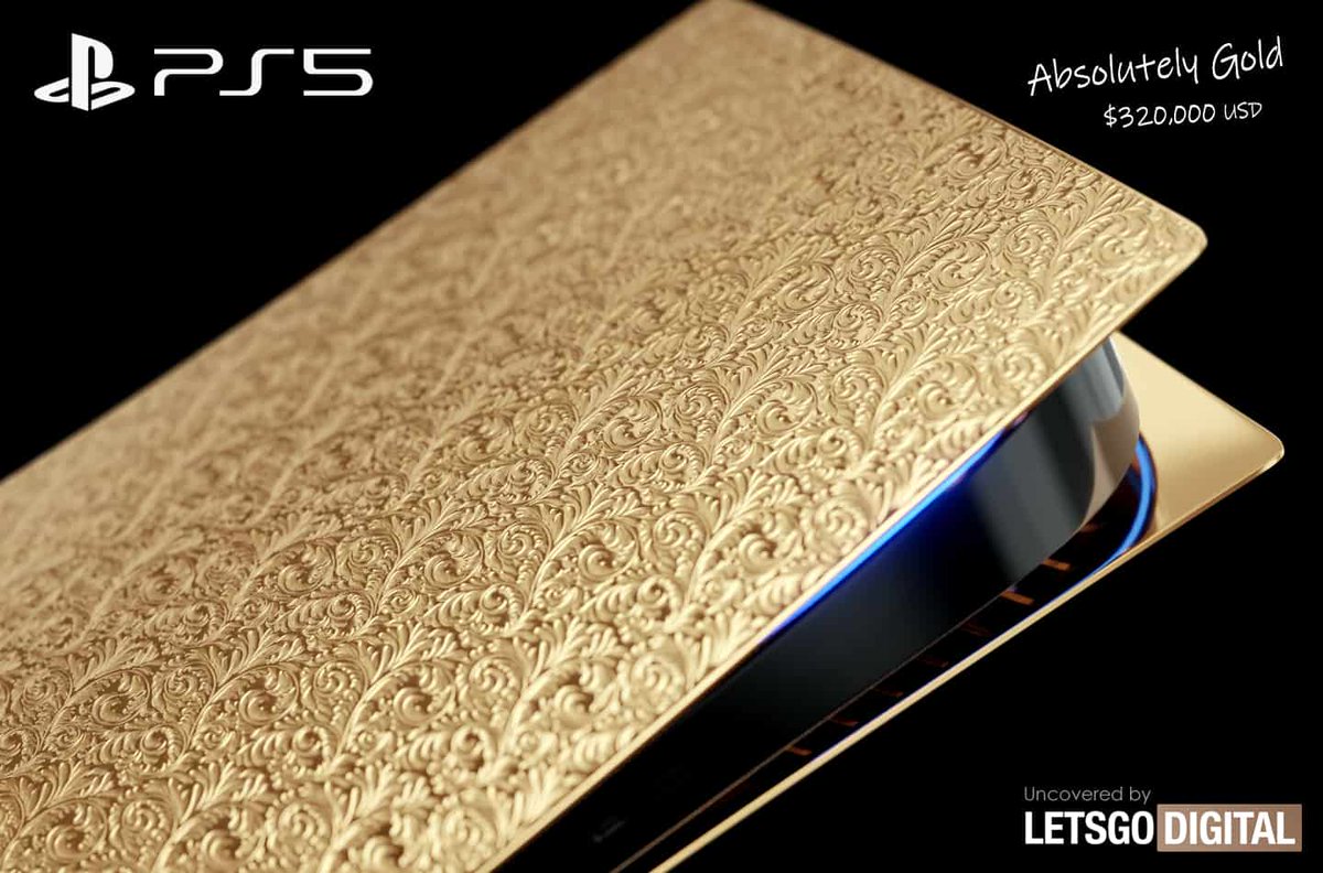 PSUdotcom's tweet photo. Gold PS5 Limited Edition Series Revealed By Caviar, Includes Rare $352,770 18-Carat Yellow Gold Console
https://t.co/zkqiMZsixw
#GoldPS5 #Caviar #AbsolutelyGoldPS5 #News https://t.co/5EP3c9P76W