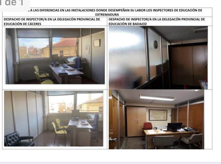 Leonor32642017's tweet photo. Os invito a participar. Mañana volveré a la realidad del despacho e instalaciones de los Inspectores de Educación de Badajoz. Las dos velocidades en una misma región https://t.co/B6HX3SEG4I