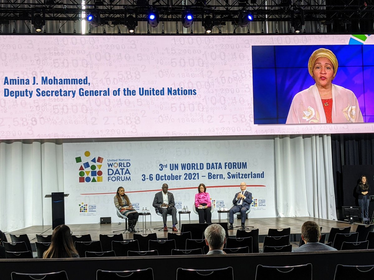 DirectRelief's tweet photo. The final plenary of @UNDataForum is here. Amina Mohammed, Deputy General Secretary of the UN is focusing on the need to put data in the hands of the most vulnerable and maintain strong mechanisms for transparency and accountability among governments. #UNWDF2021 #RoadToBern https://t.co/TaHuXzPTa1