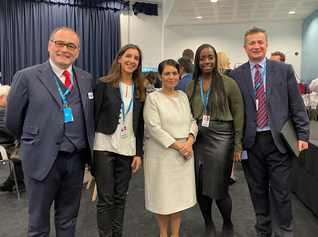 BIC Chairman, Dr Maurizio Bragagni OBE, was honoured to meet again the Secretary of State for the Home Department, the Rt Hon <a href="/pritipatel/">Priti Patel MP</a> MP, at the #ConservativePartyConference 
#CPC21
<a href="/Conservatives/">Conservatives</a>
<a href="/bragagnimba/">Prof. Maurizio Bragagni OBE MBA</a>
