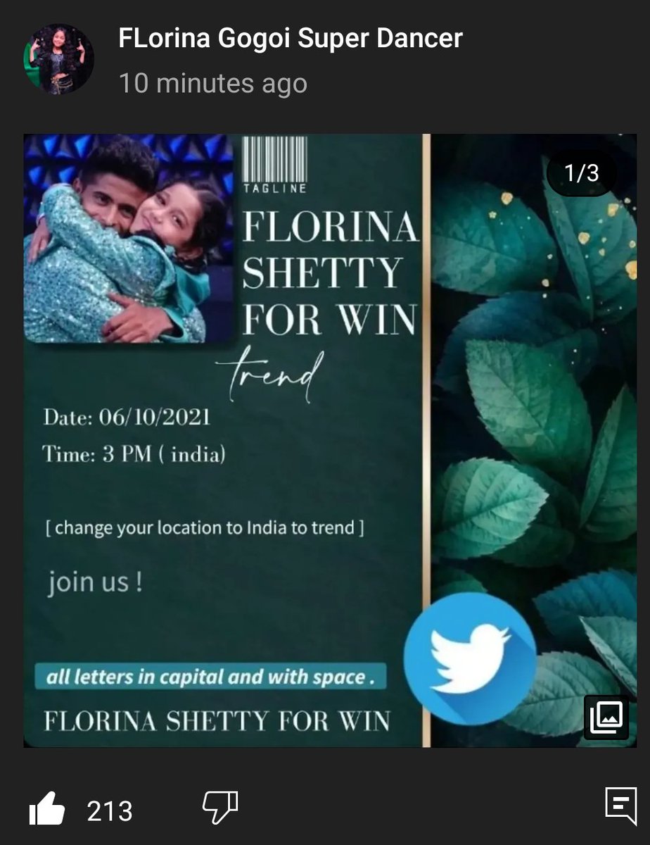 Ahneet_'s tweet photo. Guys look Floww Baby has posted about this on her YouTube 🤟🏻🤟🏻

Let's get ready kill it ❣️❣️

#florinagogoi #florina #VoteforFlorina #voteforflotus #FLOTUS #flotusforthewin #Trending #tusharshetty https://t.co/ZT3ZnhDBsR