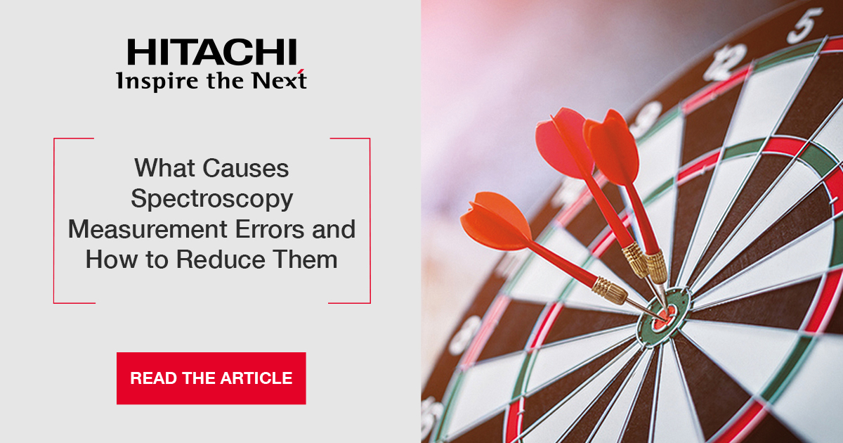 hitachihtas's tweet photo. How can you trust the result of your spectrometric analysis? Read our article to find out how to reduce measurement errors by knowing the error margin of your readings. #Spectroscopy #MeasurementErrors https://t.co/lEW5wIskCh https://t.co/aKztp1Sv1Z