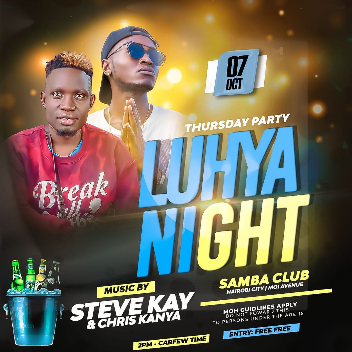 br_interactive's tweet photo. #LivePerformance
Nairobi, your boy is Town! @ChrisKanya  will be performing for the very first time alongside the sensational music heavyweight @SteveWambumuli  in Nairobi. Show some love for the #BoyInLove tomorrow at Club Samba.. Entry is absolutely Free! https://t.co/HDuKw4n3Ru