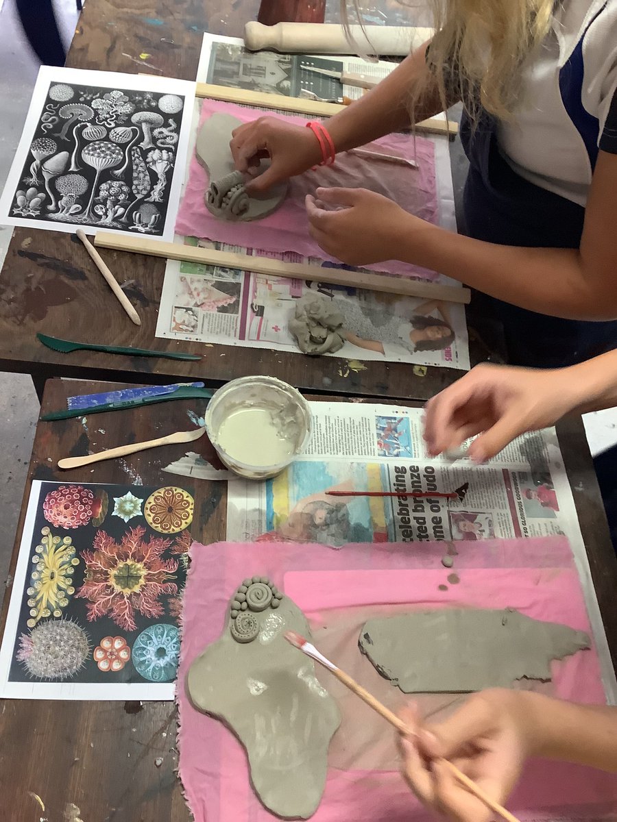 DunottarArt's tweet photo. Yr. 10 Ceramics inspired by Ernst Haeckel #dunottarschool https://t.co/Z8xAtFPP8v