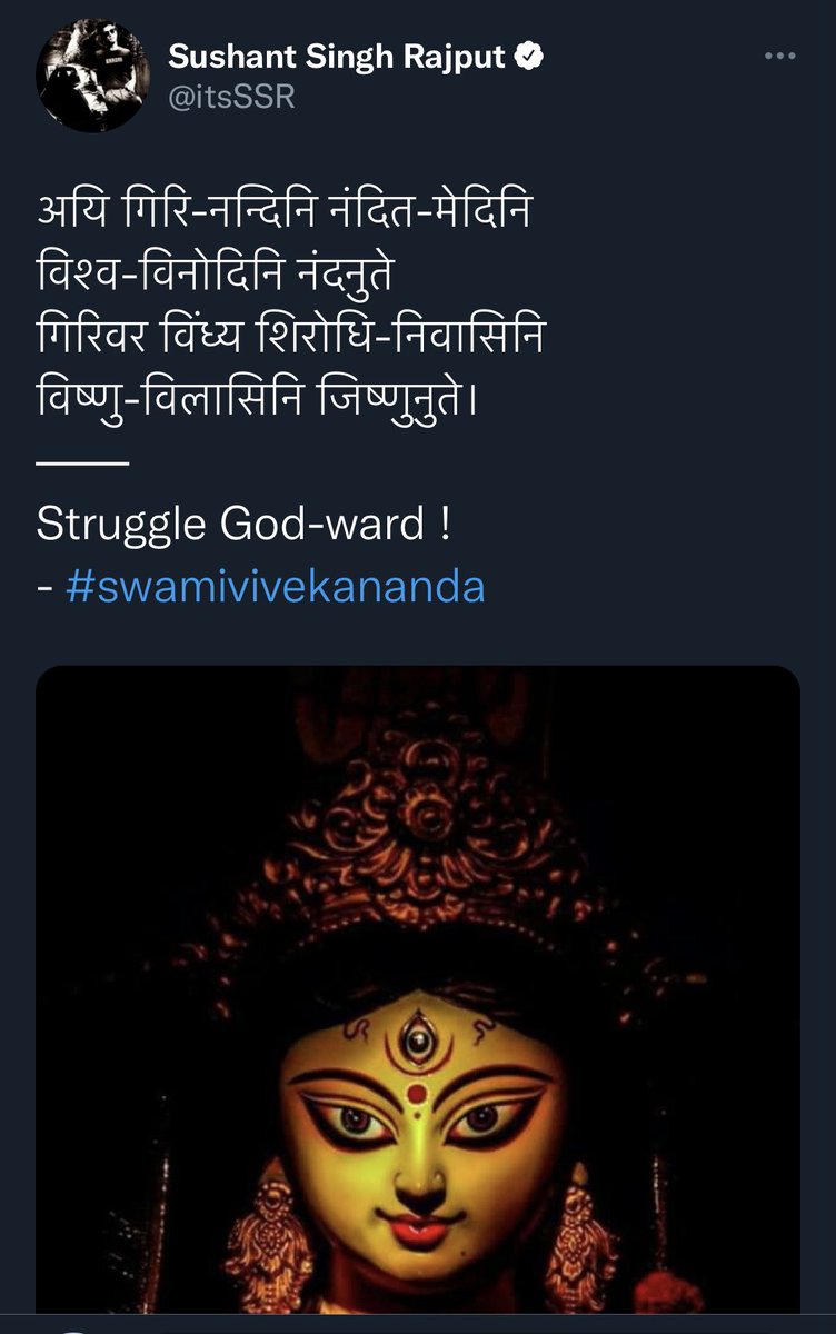 PIYALIBH's tweet photo. Missing you Sushant @itsSSR 

On this auspicious day of Mahalaya,
I pray to Maa Durga to grant Justice for you at the earliest 🙏🏻

 Stay in peace wherever you are ❤️💔
We, ur fans will keep on roaring for your justice, We won’t stop no matter what..

PMO Public Wants SSR Justice https://t.co/IjTQaqOyIw