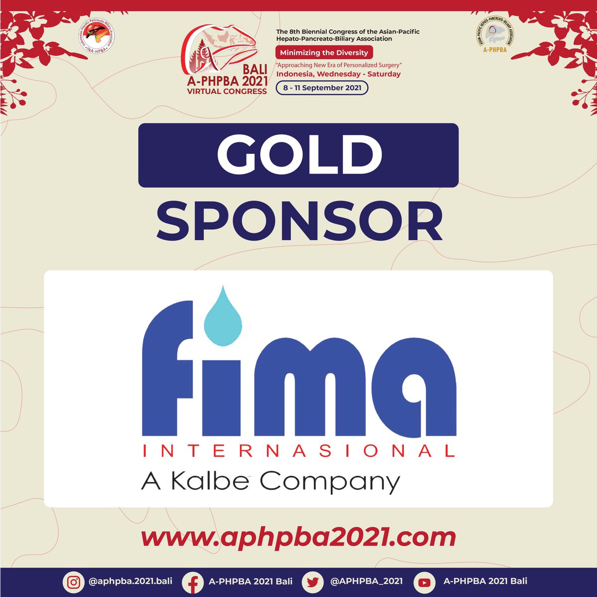 APHPBA_2021's tweet photo. A-PHPBA 2021 Bali is finished

We would like to say huge THANK YOU for our GOLD SPONSORS :
 
- Darya Varia Laboratories @DaryaVaria 
- Eisai Indonesia
- Finusolprima Farma Internasional (Kalbe Company)
- Fresenius Kabi Indonesia
- Fujifilm - Medison Jaya Raya
- Otsuka Indonesia https://t.co/dzdlaQERuk