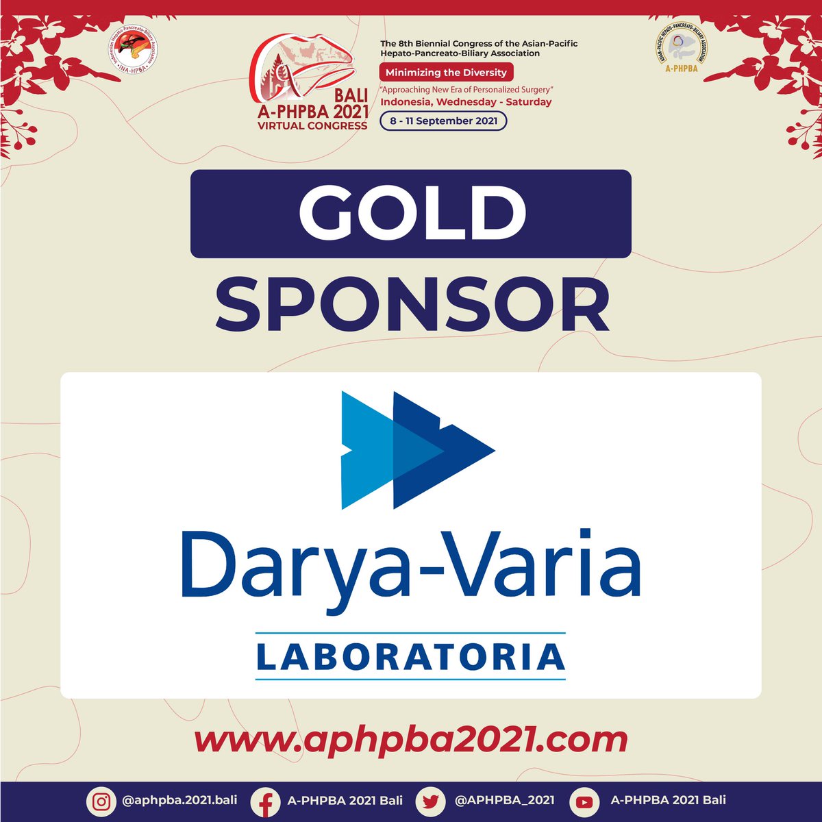 APHPBA_2021's tweet photo. A-PHPBA 2021 Bali is finished

We would like to say huge THANK YOU for our GOLD SPONSORS :
 
- Darya Varia Laboratories @DaryaVaria 
- Eisai Indonesia
- Finusolprima Farma Internasional (Kalbe Company)
- Fresenius Kabi Indonesia
- Fujifilm - Medison Jaya Raya
- Otsuka Indonesia https://t.co/dzdlaQERuk