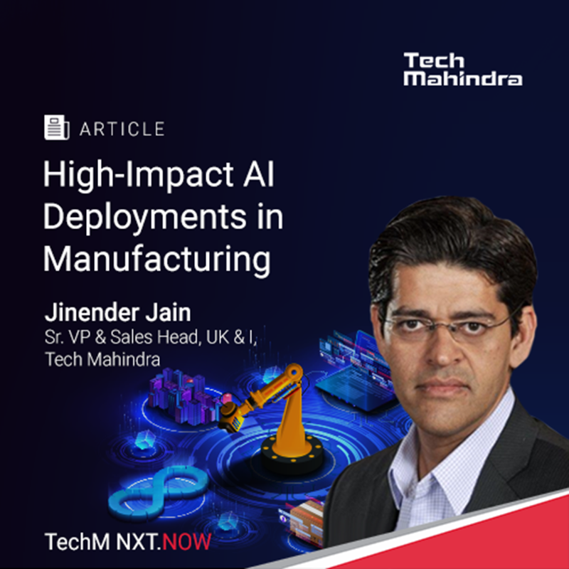 tech_mahindra's tweet photo. Learn how to unlock the real power of #emergingtechnologies in manufacturing by integrating digital transformation initiative in this article by Jinender Jain, Senior VP & Sales Head, @tech_mahindra, with Technology dispatch - https://t.co/0kSDECekle
#TechMInUK #TechMNXTNOW