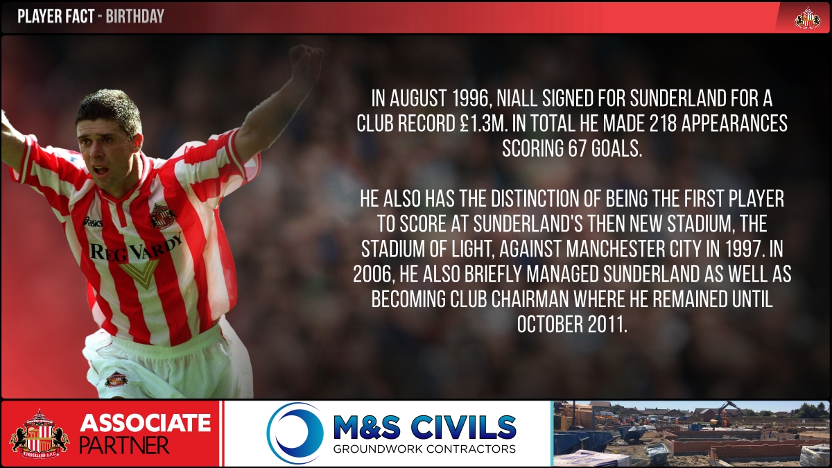 Happy birthday, Niall Quinn!   