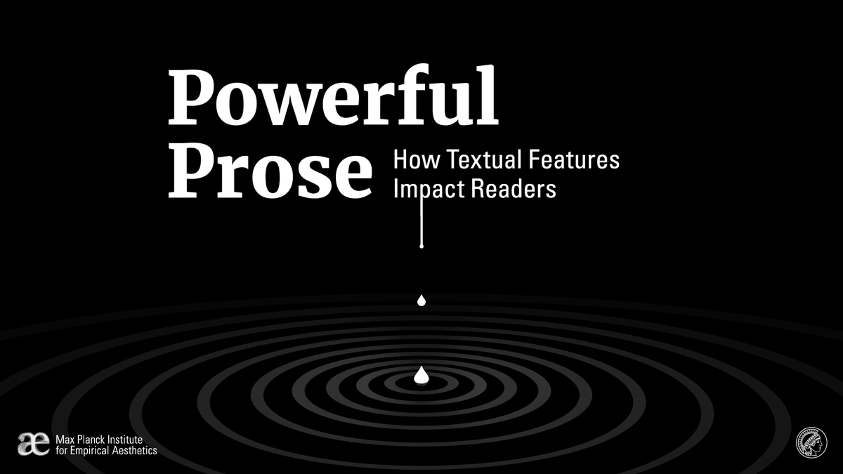MPI_ae's tweet photo. 📕 What moves us when we #read? This new volume edited by @MPI_ae’s Victoria Pöhls and Mariane Utudji investigates just that. POWERFUL PROSE: HOW TEXTUAL FEATURES IMPACT READERS (@transcriptweb) sheds new light on the intersections of #literature #affect and #empiricalpoetics. https://t.co/b2wA3NPYLg