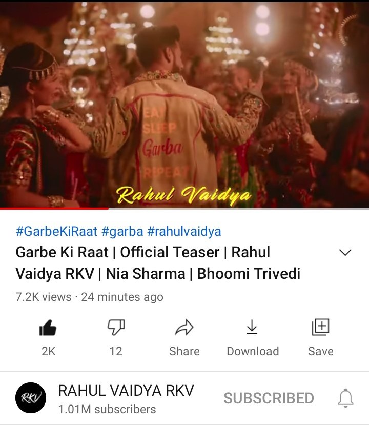 rishabhxslay's tweet photo. Congratulations #RahulVaidya For
1.1 Million Subscribers On YouTube Its Going To Be Blockbuster 🔥All the best @rahulvaidya23 and @Theniasharma both slaying 🔥🥵
#NiHul 

#GarbeKiRaat #NiaSharma https://t.co/mBWZokMo1h