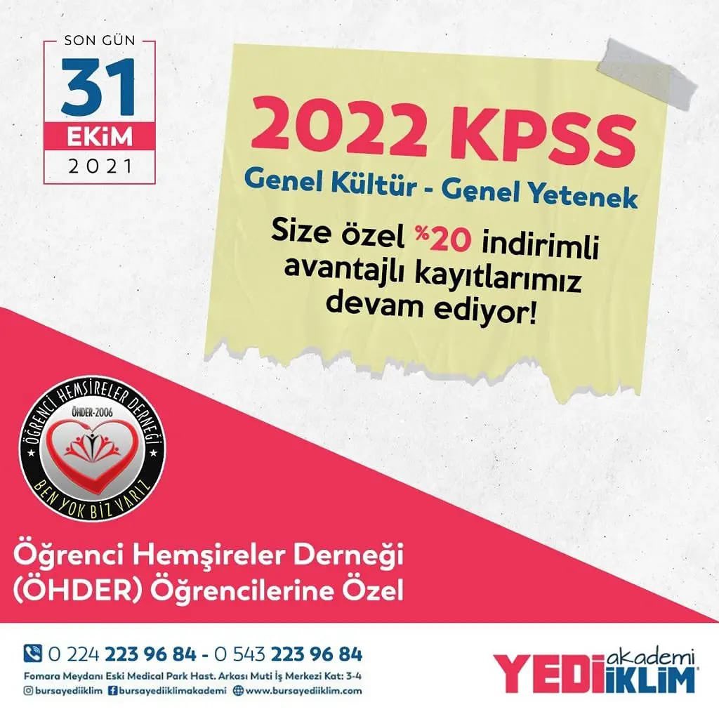 ohder2006's tweet photo. 🎉🎉 ÖHDER ÜYELERİNE YEDİİKLİM AKADEMİ ‘DEN 2022 KPSS-B (GENEL YETENEK - GENEL KÜLTÜR) ÖZEL İNDİRİMİ 🎉🎉 https://t.co/jf5oRjXXIN
