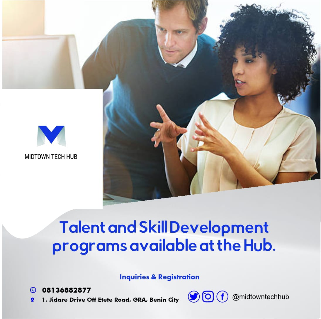 midtowntechhub's tweet image. Looking to acquire a technological skill? 
We offer training programmes for various skills in tech.
Contact us today to get started.
#MidtownTechhub #TalentDevelopment #SkillAcquisition #TrainingProgramme #Tech