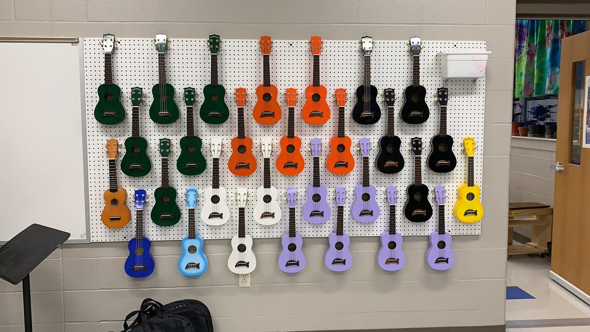 MajerusLSEArts's tweet photo. Had my choir students put away their ukes yesterday, and just saw this… full color coordination 😂 https://t.co/edlFGKWXvE
