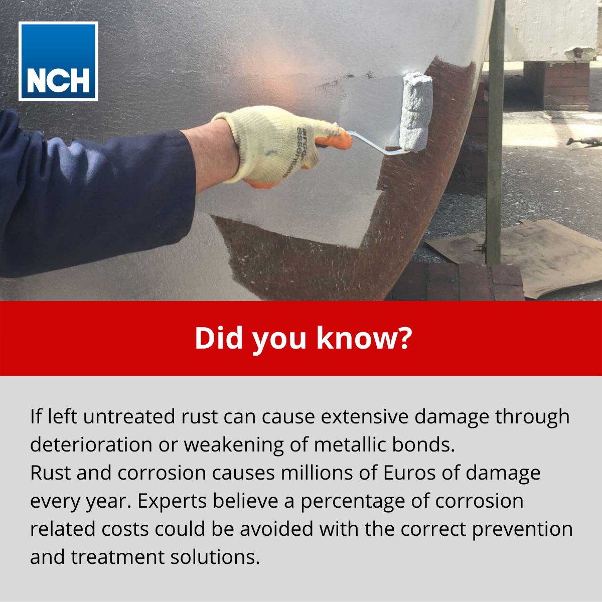 #DidYouKnow? #Rust and corrosion causes millions of Euros of damage every year. Experts believe a percentage of corrosion related costs could be avoided with the correct prevention and treatment solutions. ow.ly/2MX330rRZKs