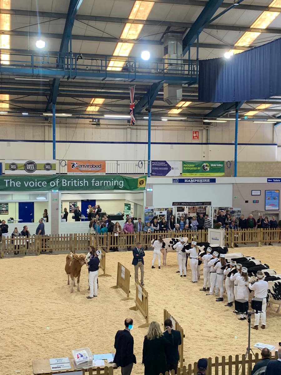 Envirosystemsuk's tweet photo. Taking it in at the Bath and West Dairy Show #DS21 @BathandWest - we're loving seeing the cows on show and also catching up with so many farmers at our stand 199, showering pavilion #envirobed #slurrybugs #thebiocircle https://t.co/PjuLw6yk4u