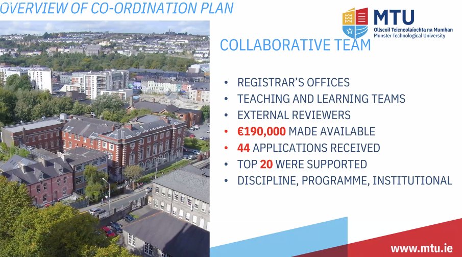 wcarey's tweet photo. Now @jimfromcork shares @TLU_MTU #SATLE2019 #SATLE2020 projects at #NFStudentSuccess @ForumTL launch.
Central to all projects (and more!) was co-production and partnership between students and staff. #partnershipvalues #studentengagement
Thanks to so many who made this possible https://t.co/S9EwOWKJVP
