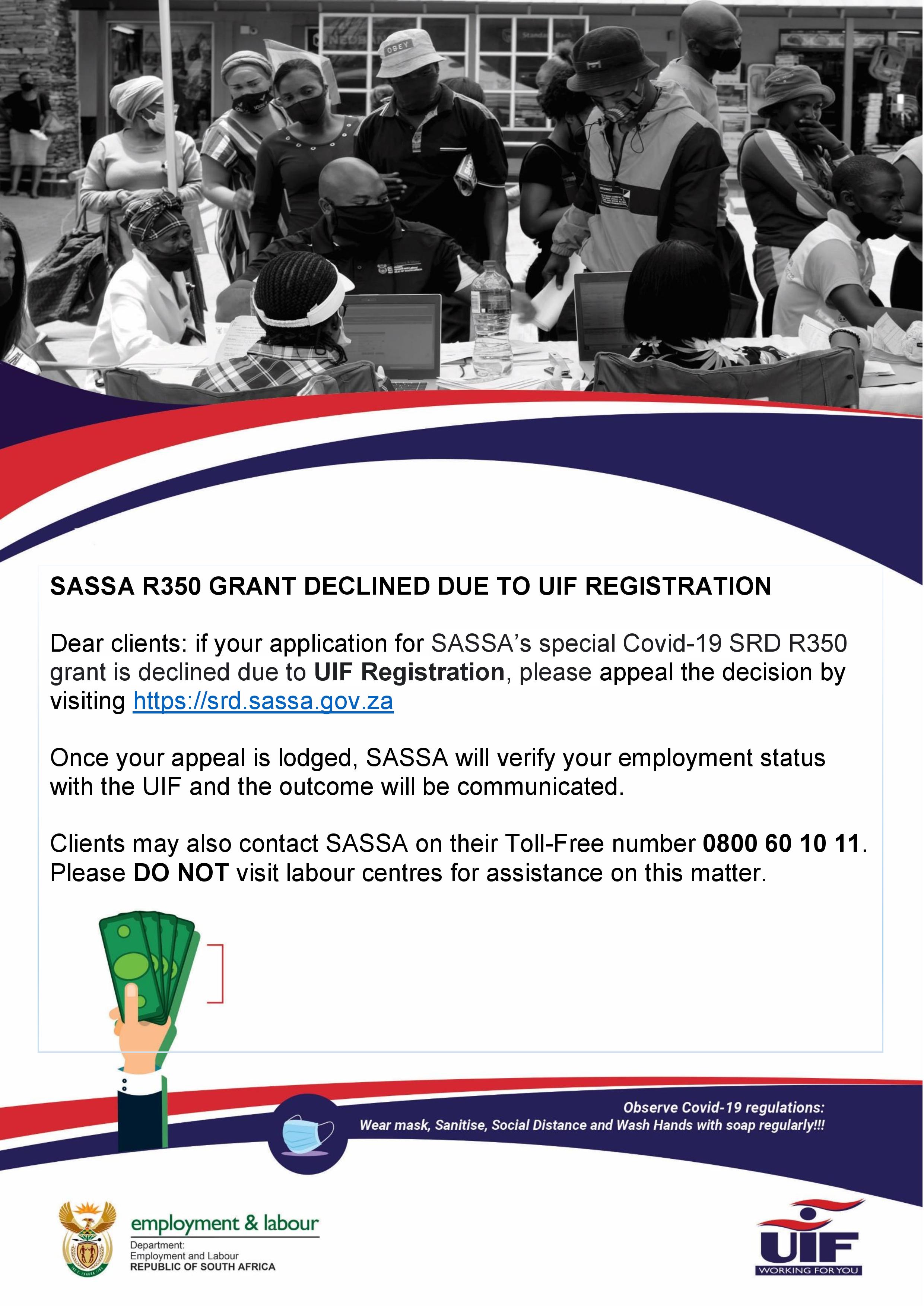 UNEMPLOYMENT INSURANCE FUND (UIF) on X: &ldquo;Dear clients: if your 