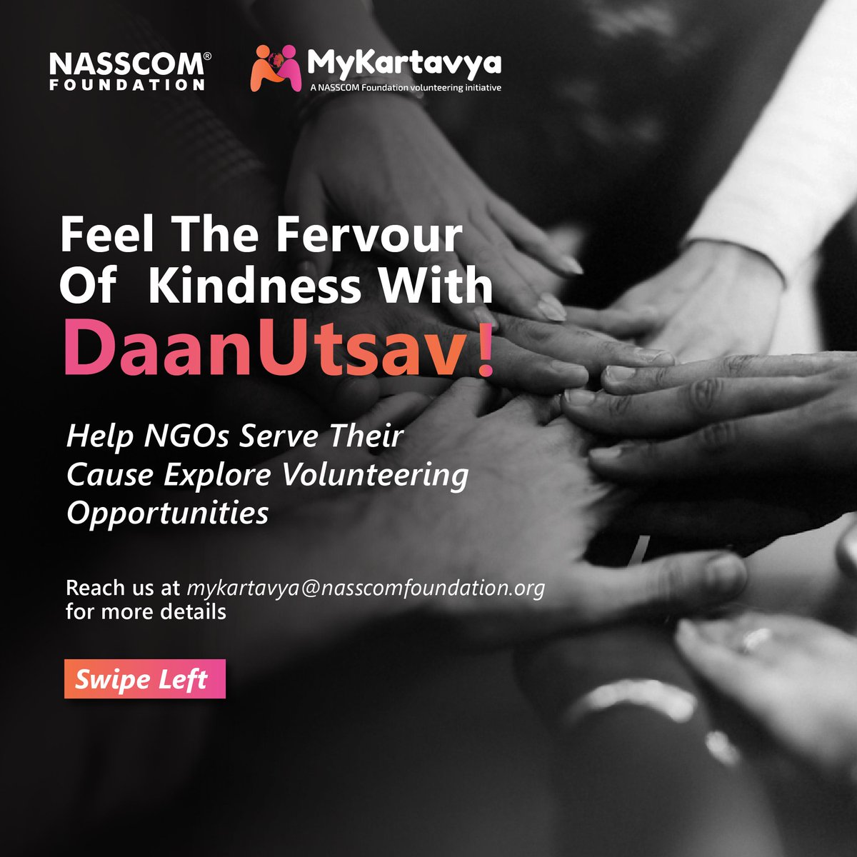MyKartavya's tweet photo. Celebrate the spirit of Daan Utsav by donating your skills to non-profit organisations &amp; make a positive impact on community. Check out these skill-based volunteering opportunities at organisations with strong causes &amp; goals. #VolunteerNow to experience the sheer #JoyOfGiving https://t.co/GlDUSRHJSr