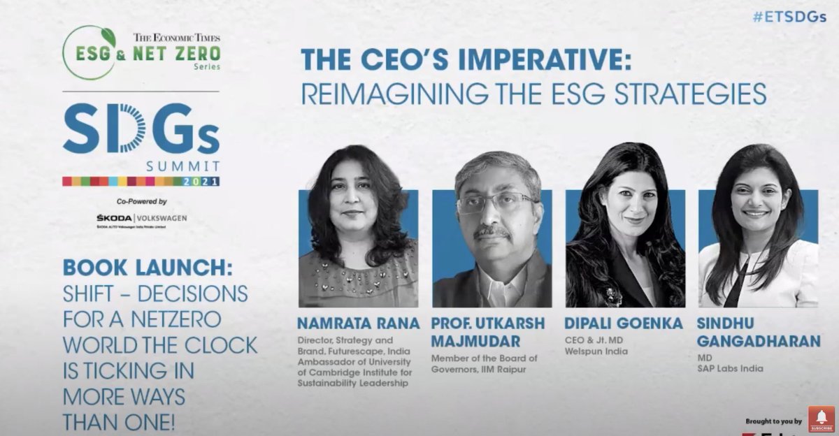 The CEO’s Imperative: Reimagining the ESG strategies zcu.io/jb3P 

Conversation at the book launch of Shift: Decisions for a Net Zero World by Namrata Rana ( @namratarana ) and Utkarsh Majmudar (
<a href="/utkarshm/">Utkarsh Majmudar</a> ) | <a href="/WestlandBooks/">Westland Books</a> <a href="/karthik_venk/">Karthik Venkatesh (‏‎‎ کارتِک وینکٹیش, ਕਾਰਤਿਕ)</a>