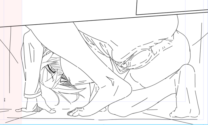 こんな感じのなかなかお目にかかれないであろうエロ構図を描くのが好きマン! 