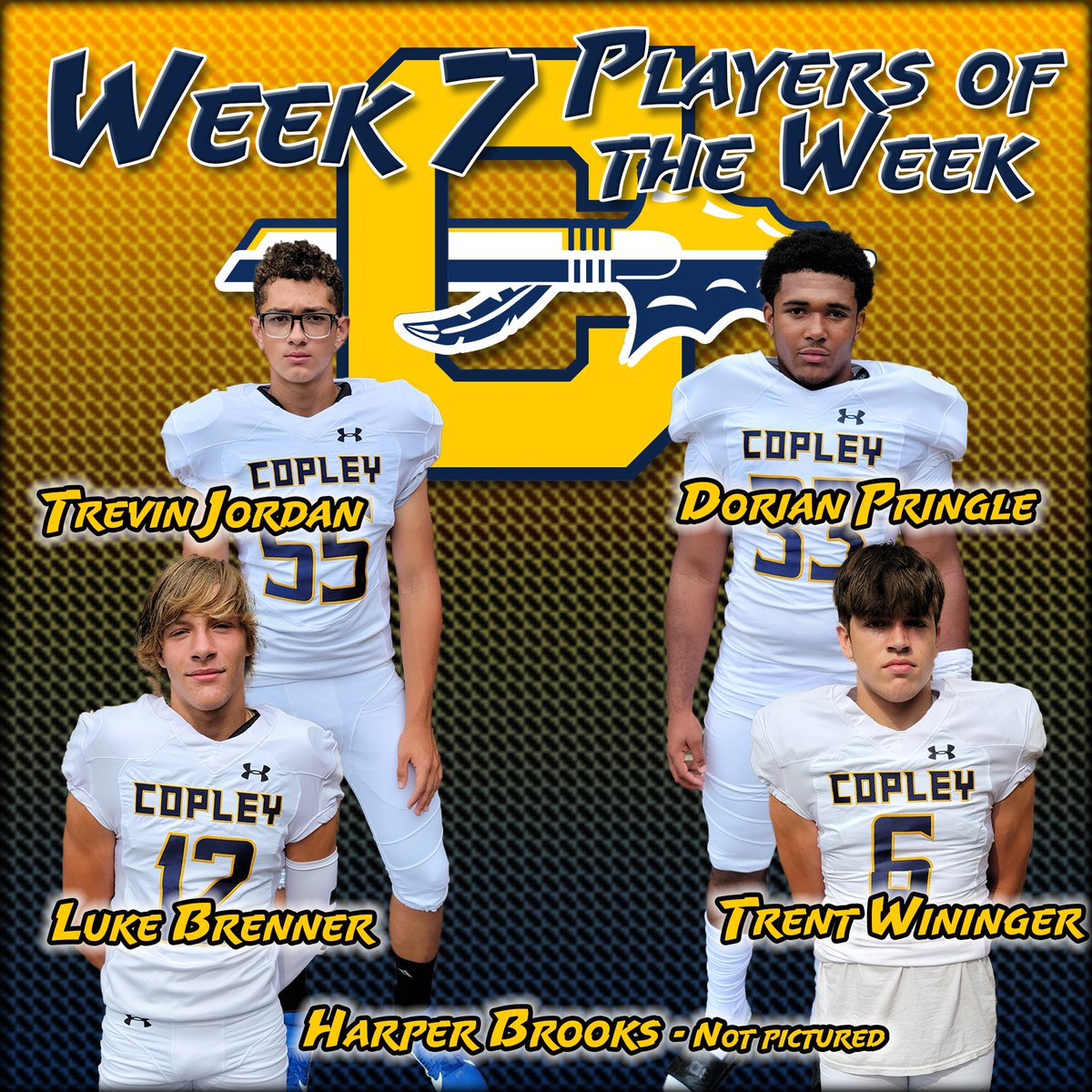 CopleyFootball's tweet photo. Congrats to our Players of the week https://t.co/HouTQYeobi