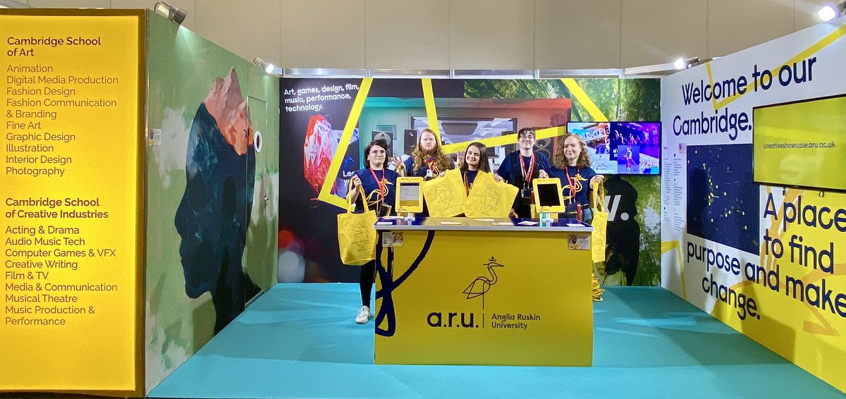 Photography_ARU's tweet photo. Come and visit us, pick up a #totebag and find out the courses we have to offer @ARUCreative @AngliaRuskin 

#CreateYourFuture #Stand7 https://t.co/JcvVOabUml