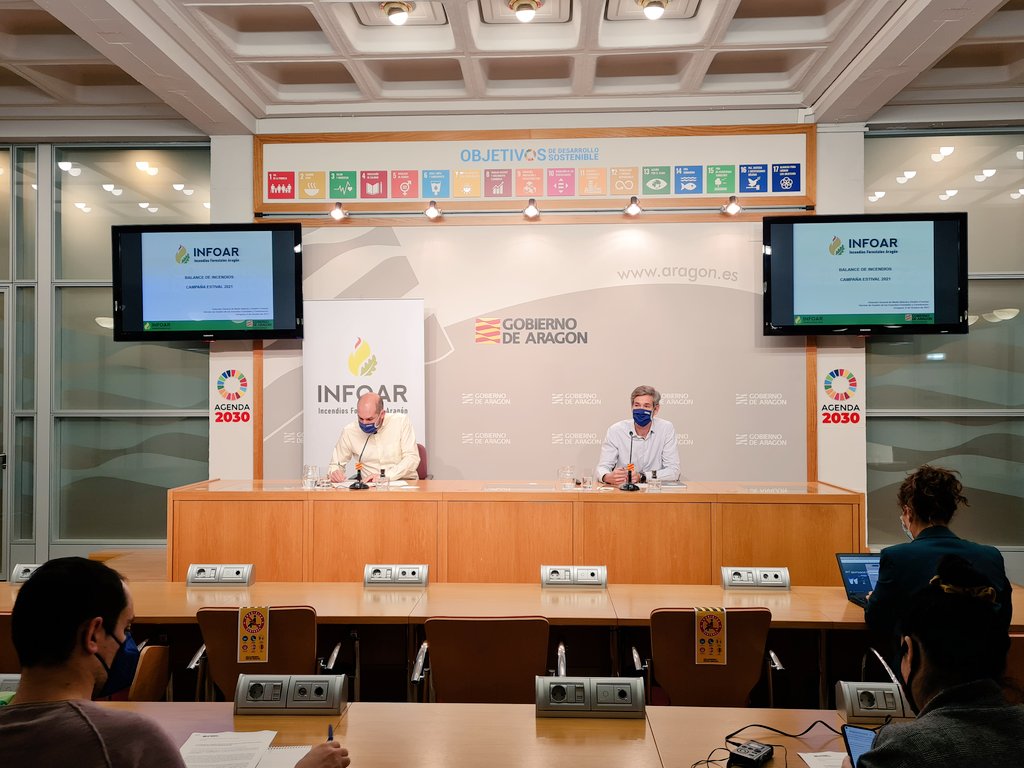 GobAragon's tweet photo. 🔥🌳La campaña de #IIFF2021 deja un balance positivo gracias a unas condiciones meteorológicas propicias - https://t.co/Kf2SeM2Flm
🔴Este ha sido el 4º año con menor riesgo medio global de incendio desde 2014
🗣️@Bayona_DBM presenta los datos tras el periodo de máxima activación https://t.co/tEAX9Ox5UD