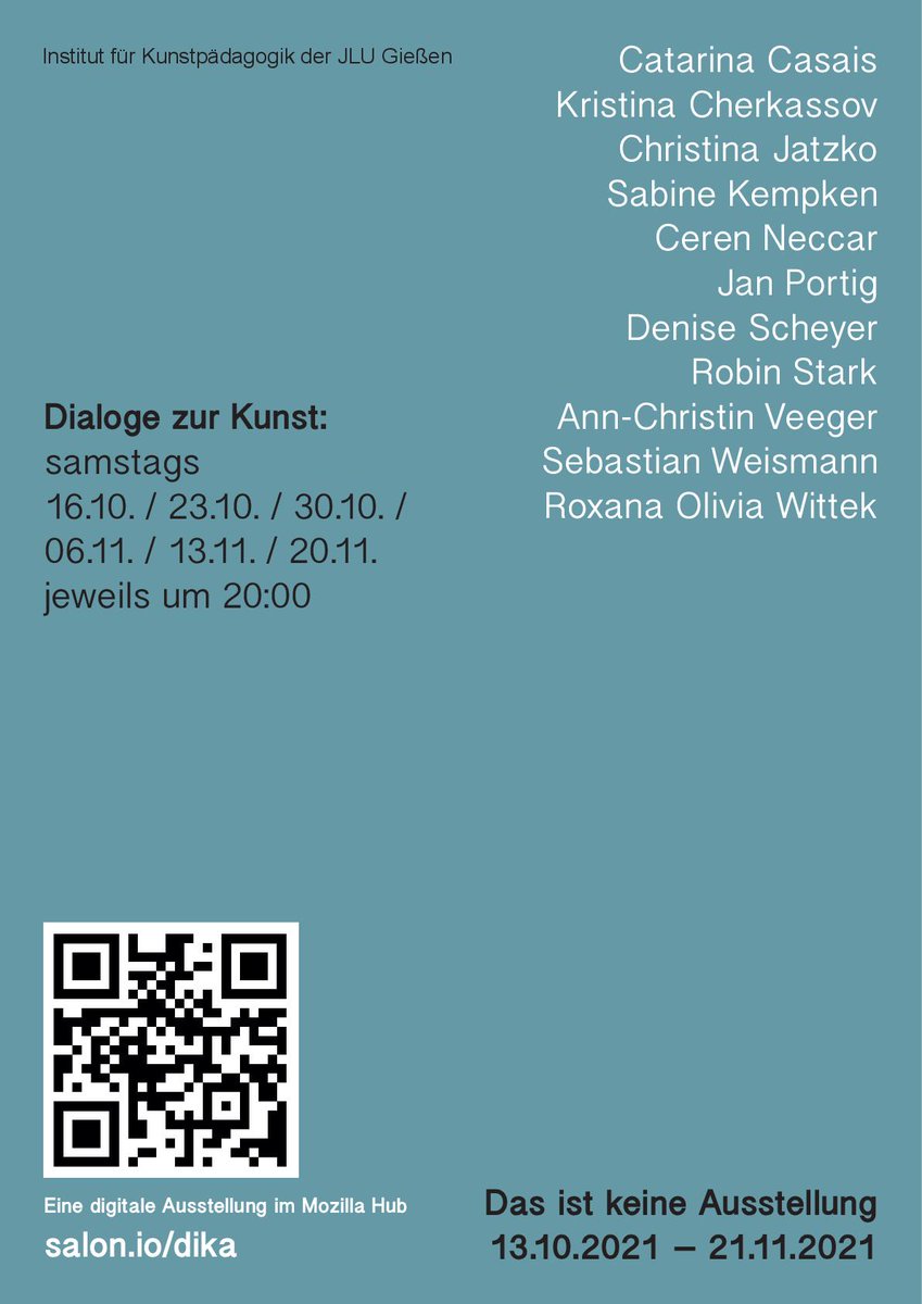 jlugiessen's tweet image. „Das ist keine Ausstellung“: Studierende des Instituts für Kunstpädagogik der #jlugiessen laden zur digitalen Ausstellung ein; zum Verhältnis von #Echtheit und #Wirklichkeit – Vernissage am 13. Oktober uni-giessen.de/ueber-uns/pres… @mittelhessen @stadtgiessen