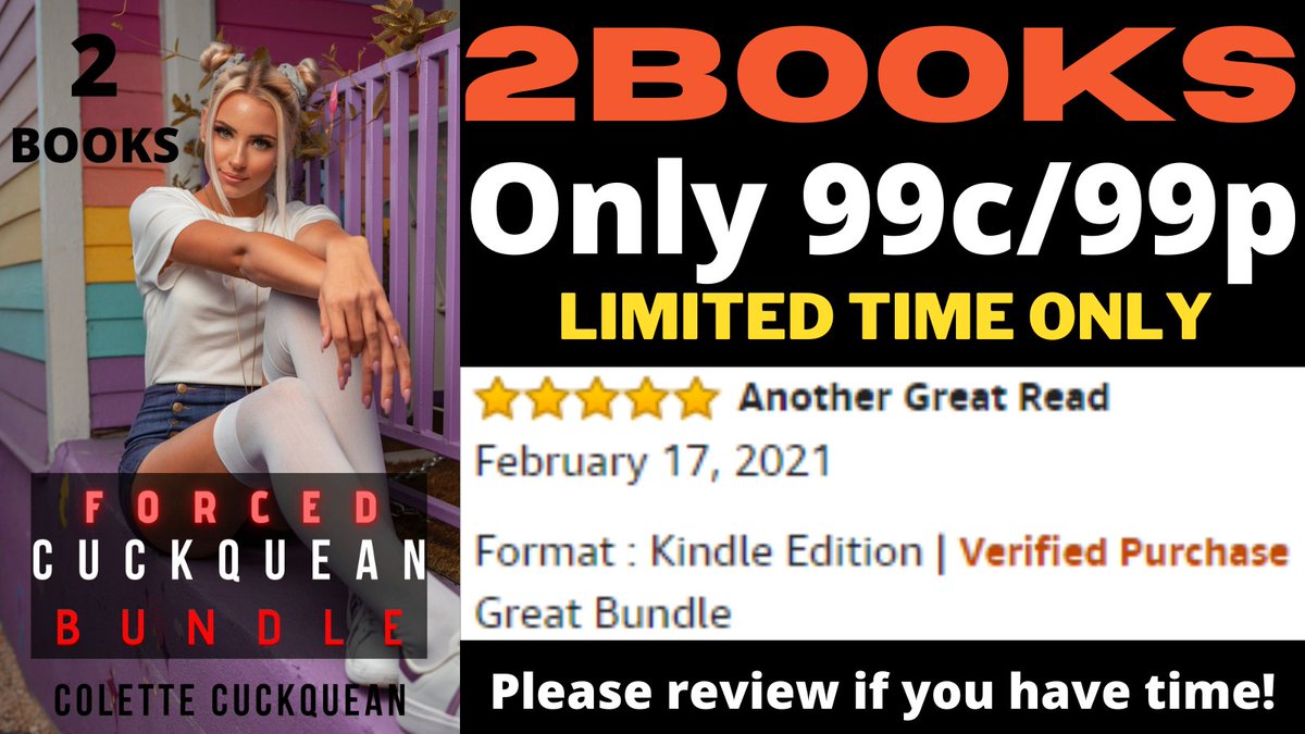 ColetteCuckque1's tweet photo. My book is only 99c/99p. Save 76%. But be quick it won't last long. #CuckCake #Cuckquean #bisexual #lesbian #erotica #kink #BDSM #CreampieScenes #creampie #lezdom #rimming #KindleUnlimited #BlackmailFantasy https://t.co/GjwSlHuzZX https://t.co/iB3nJOCJ5B