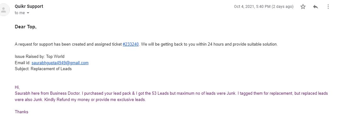 BusinessDocto15's tweet image. @PMOIndia @PiyushGoyal @narendramodi @aajtak @ndtv @ZeeNews @journosaurav @pranaychulet 48 hr pahle mere ko bola gaya tha ki @Quikr ki taraf se call aayegi..24 Hr me..abhi tk koi call nhi, koi mail nhi..13,300 INR lootne ke bad choro ki himmat aur badh jati hai..i want justice