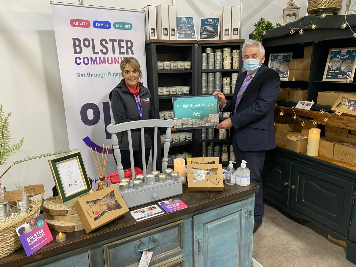 FSBNIRegion's tweet photo. Good shout @socentni - we really encourage everyone to #SpendSmall with their voucher. So many great social enterprise businesses to support like @BolsterCom…their gorgeous candles are a real treat! https://t.co/KLJmFZWsn4